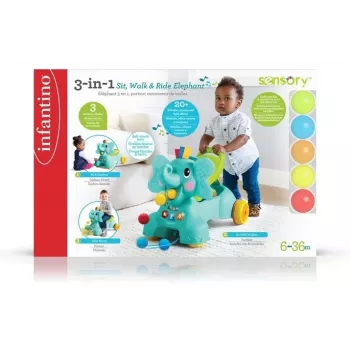 B-KIDS 3-in-1 κάθισμα, περπατούρα και ελεφαντάκι για καβάλημα από Infantino