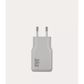 TUCANO ONE POWER KIT φορτιστής GaN 35W με καλώδιο USB-C 60W - ασημί
