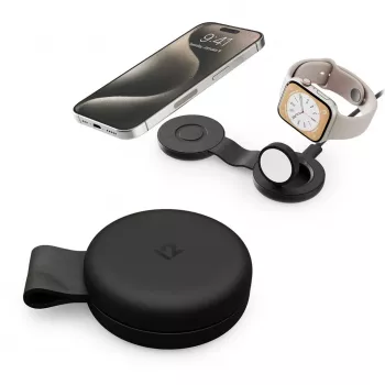 Twelve South ButterFly SE φορτιστής 2 σε 1 Qi2 MagSafe για iPhone και Apple Watch, μαύρο