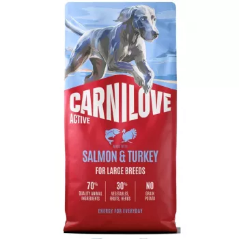 CAV CARNILOVE ACTIVE DOG ΣΟΛΟΜΟΣ & ΓΑΛΟΠΟΥΛΑ ΕΝΗΛΙΚΟΙ ΣΚΥΛΟΙ ΜΕΓΑΛΩΝ ΦΥΛΩΝ 12kg