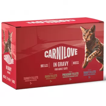 Carnilove Φακελάκια γάτας με σάλτσα Multipack 12x85g