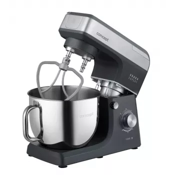 CONCEPT RM6000 Πλανητικός Μίξερ Κουζίνας 1900W 6,5L Μπολ ανοξείδωτο, 8 ταχύτητες + Pulse, Ασημί/Μαύρο