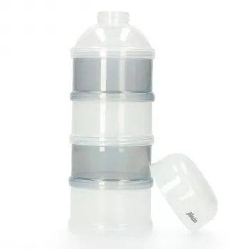 Alecto BF-4 Δοχείο σκόνης γάλακτος με 3 θήκες, BPA-free, αδιάβροχο, Λευκό/Διαφανές