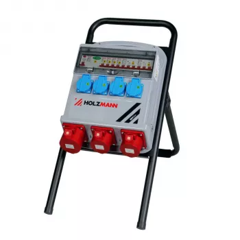 Holzmann SSV32A 32A 400V CEE διανομέας ρεύματος βάσης με διακόπτη διαφυγής και 7 πρίζες