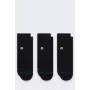 Stance Icon Quarter κάλτσες 3 τεμ. - μαύρο
