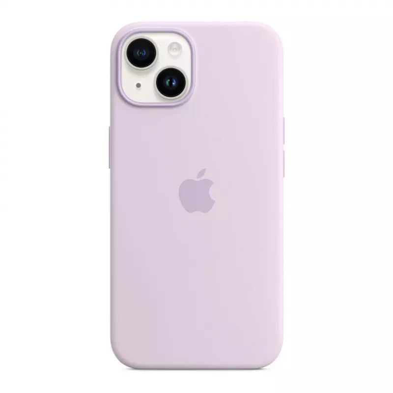 Apple iPhone 14 θήκη σιλικόνης με MagSafe - λιλά (MPRY3ZM/A)