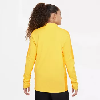 Nike Kids' Dri-FIT Academy 23 προπονητικό μπλουζάκι με κοντό φερμουάρ Opti κίτρινο/μαύρο L