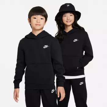 Nike Sportswear Club Fleece Full-Zip Hoodie για παιδιά Μαύρο FD3000 010 M