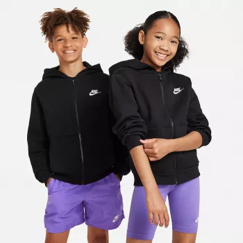 Nike Sportswear Club Fleece παιδικό μπλούζα με κουκούλα Μαύρο FD3004-010 Μέγεθος S