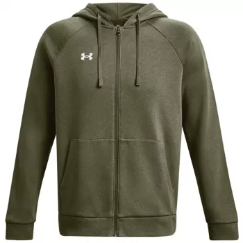Under Armour Ανδρικό Rival Fleece Full-Zip Φούτερ με Κουκούλα Khaki 1379767 390