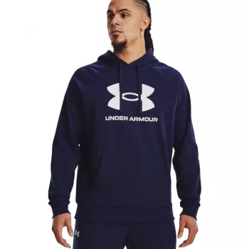 Under Armour Rival Fleece Logo HD Ανδρικό Φούτερ με Κουκούλα Navy Medium