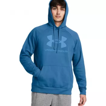 Under Armour Rival Fleece Logo HD Ανδρικό Φούτερ με Κουκούλα Academy Blue M