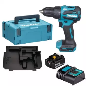 Makita DHP490SF1J 18V LXT Επαναφορτιζόμενο Κρουστικό Δραπανοκατσάβιδο με Μπαταρία 3.0Ah, Φορτιστή και Βαλίτσα Makpac