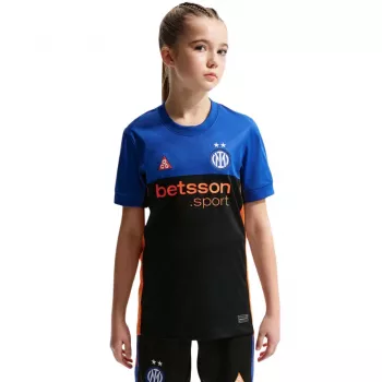 Nike Inter Μιλάνου 2025/2026 Stadion ειδική έκδοση παιδική ποδοσφαιρική φανέλα - Μαύρο/Μπλε (Μέγεθος M)