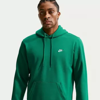 Nike Club Fleece ανδρικό φούτερ με κουκούλα μαλαχίτη πράσινο μέγεθος S