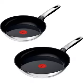 Tefal Emotion Σετ τηγανιών από ανοξείδωτο ατσάλι, 2 τεμ., 24/28 cm