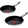 Tefal Emotion Σετ τηγανιών από ανοξείδωτο ατσάλι, 2 τεμ., 24/28 cm