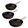 Tefal Experience Σετ τηγανιών αλουμινίου, 3 τεμ., μαύρο, 20/24/28 cm