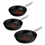 Tefal Experience Σετ τηγανιών αλουμινίου, 3 τεμ., μαύρο, 20/24/28 cm