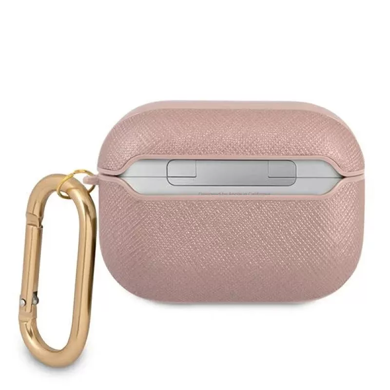 GUESS GUAPSASMP θήκη AirPods Pro Saffiano Script Metal Collection ροζ