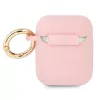 GUESS GUA2SSSI Θήκη AirPods 1/2 ροζ σιλικόνη Vintage Script