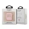 GUESS GUA2SSSI Θήκη AirPods 1/2 ροζ σιλικόνη Vintage Script