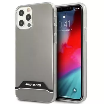 AMG AMHCP12MTCBW Θήκη iPhone 12/12 Pro διαφανής σκληρή με ηλεκτροεπίστρωση μαύρο & λευκό