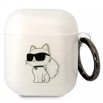 Karl Lagerfeld KLA2HNCHTCT Θήκη AirPods 1/2 διαφανής Ikonik Choupette