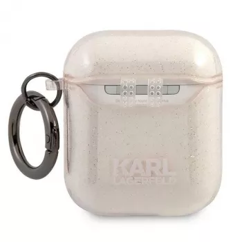 Karl Lagerfeld KLA2UKHGD Θήκη AirPods 1/2 χρυσό glitter Karl Head