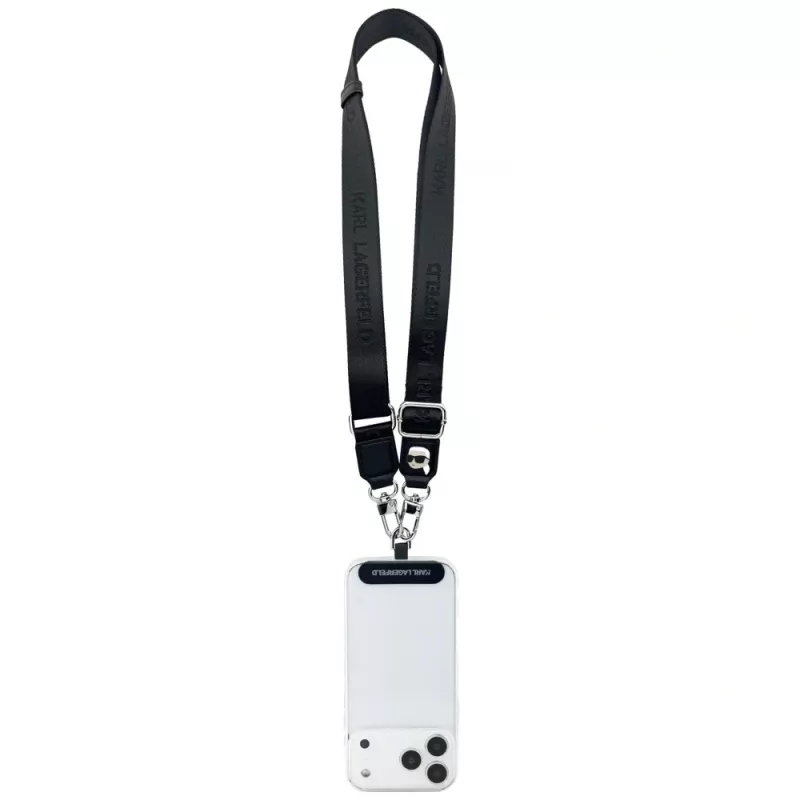 Karl Lagerfeld Universal Strap Tether Patch Karl Metal Logo μαύρο