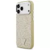 GUESS Glitter Triangle Logo θήκη MagSafe για iPhone 17 Pro Max - χρυσό