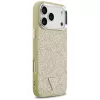 GUESS Glitter Triangle Logo θήκη MagSafe για iPhone 17 Pro Max - χρυσό