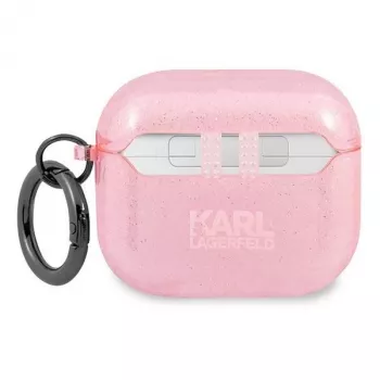 Karl Lagerfeld KLA3UKHGP Glitter Karl's Head θήκη AirPods 3 - ροζ