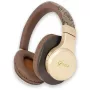 GUESS 4G Script Metal Logo ασύρματα ακουστικά on-ear Bluetooth 5.3 καφέ