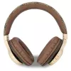 GUESS 4G Script Metal Logo ασύρματα ακουστικά on-ear Bluetooth 5.3 καφέ