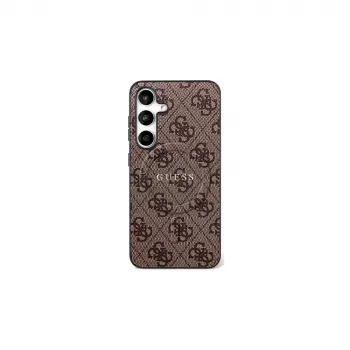 GUESS 4G Ring Classic Logo θήκη MagSafe για Samsung Galaxy S25 FE - καφέ