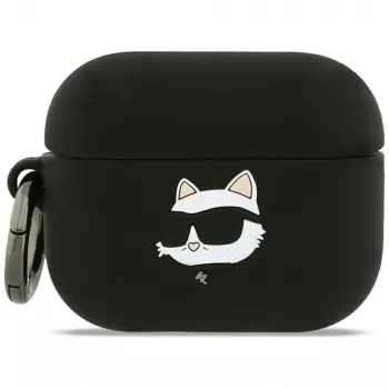 Karl Lagerfeld Θήκη Silikon Choupette Kopf 3D για AirPods Pro 3 - Μαύρο