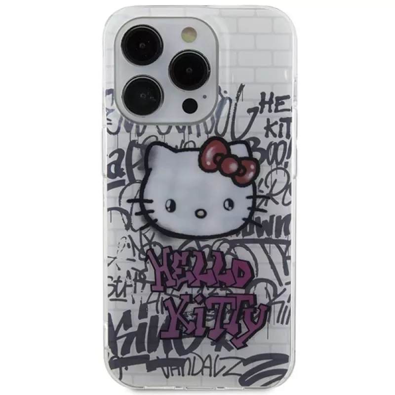Hello Kitty HKHCP13LHDGPHT iPhone 13 Pro / 13 6,1 inch Λευκή Θήκη Hardcase IML Kitty On Bricks Graffiti