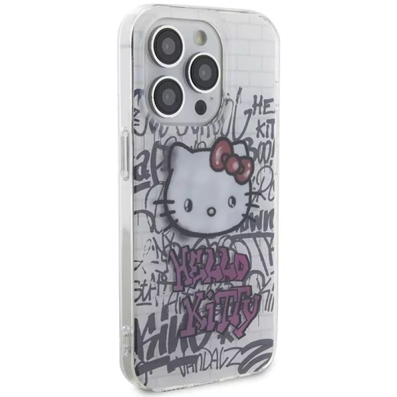 Hello Kitty HKHCP13LHDGPHT iPhone 13 Pro / 13 6,1 inch Λευκή Θήκη Hardcase IML Kitty On Bricks Graffiti