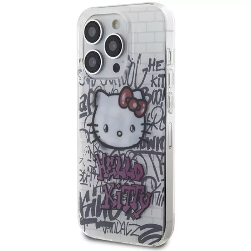 Hello Kitty HKHCP14LHDGPHT iPhone 14 Pro Θήκη Hardcase IML Kitty On Bricks Graffiti - Λευκό