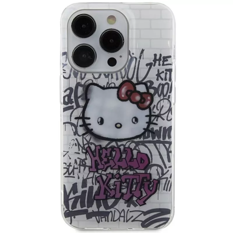 Hello Kitty HKHCP14LHDGPHT iPhone 14 Pro Θήκη Hardcase IML Kitty On Bricks Graffiti - Λευκό