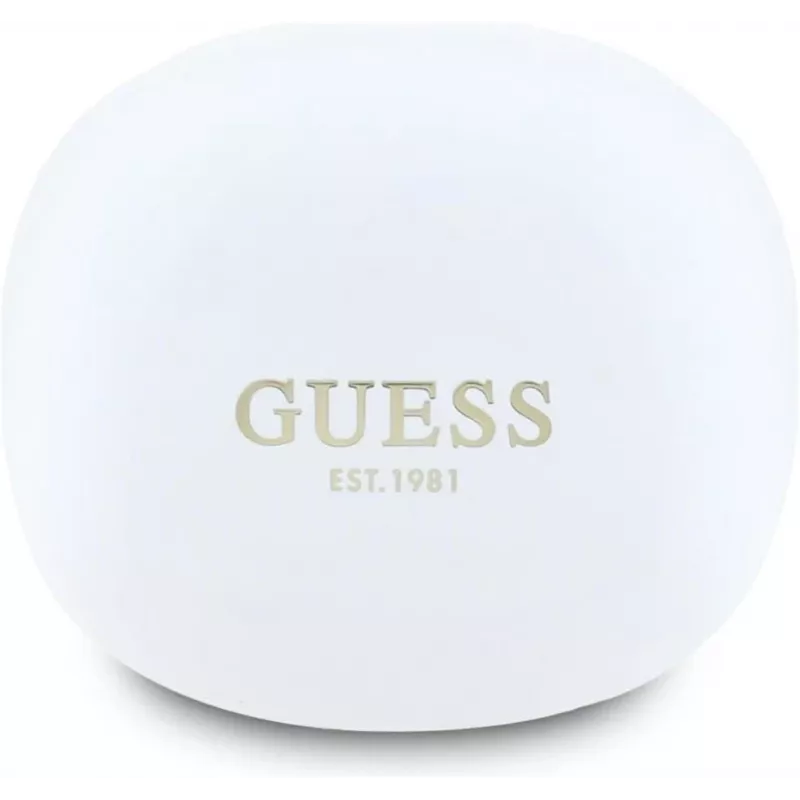 GUESS Flat Classic Logo Electroplated Ασύρματα Ακουστικά True Wireless, Λευκό