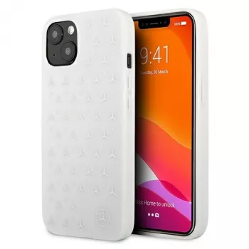 Mercedes-Benz Θήκη Hardcase Silver Stars για iPhone 13/14/15 6,1 inch – Λευκό