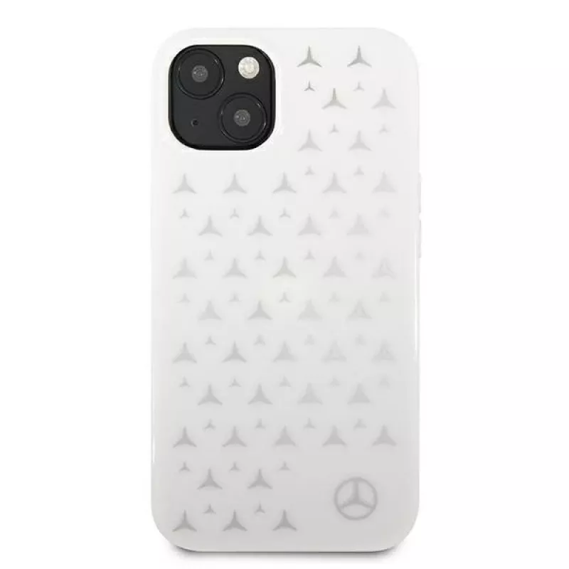 Mercedes-Benz Θήκη Hardcase Silver Stars για iPhone 13/14/15 6,1 inch – Λευκό