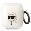 Karl Lagerfeld KLA2HNIKTCT Διάφανη Θήκη AirPods 1/2 με Σχέδιο Karl's Head