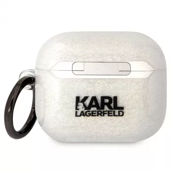 Karl Lagerfeld KLA3HNKCTGT Θήκη AirPods 3 Διάφανη Glitter Karl & Choupette