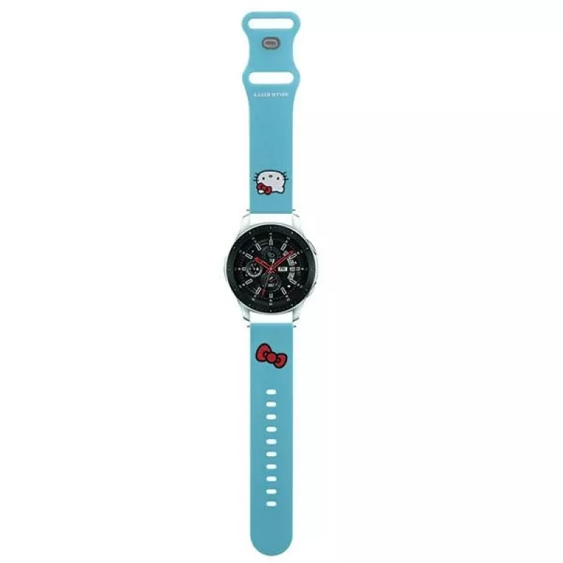 Hello Kitty Universal Σιλικόνη Λουράκι Ρολογιού Kitty Head Μπλε 22mm