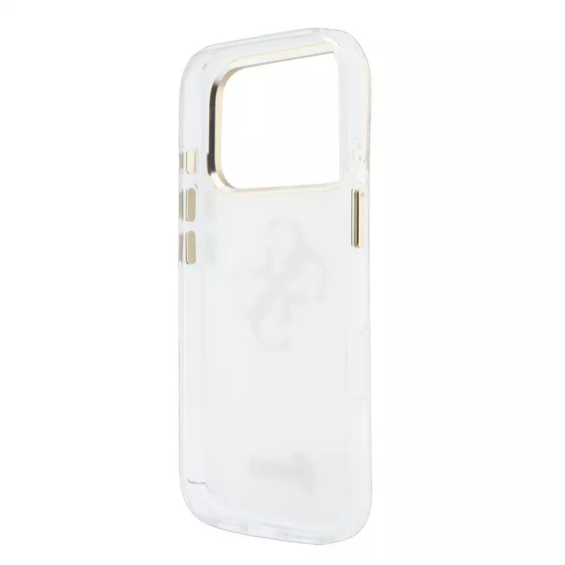 GUESS 4G Script Metal προστατευτική θήκη για iPhone 18 Pro Max / 17 Pro Max - λευκό