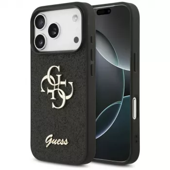 GUESS Fixed Glitter Big 4G θήκη για iPhone 18 Pro / 17 Pro - μαύρο