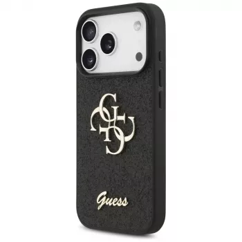 GUESS Fixed Glitter Big 4G θήκη για iPhone 18 Pro / 17 Pro - μαύρο
